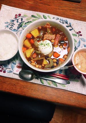 日清鴨南蛮そばの余り汁で即席カレー-レシピのメイン写真