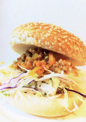 ネギ肉味噌キムチーズバーガー-レシピのメイン写真