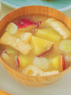 さつまいもと油揚げのおみそ汁-レシピのメイン写真