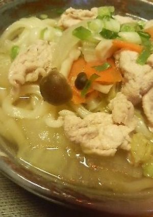 讃岐の味！？豚キノコうどん♪-レシピのメイン写真