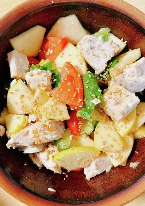 マグロと野菜のさっぱりごろごろサラダ-レシピのメイン写真