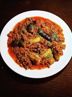 簡単☆豚挽き肉となすのトマト煮込み-レシピのメイン写真