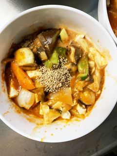 肉無豆腐簡単きな粉オニケチャ味野菜炒め-レシピのメイン写真