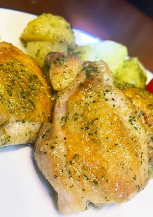 バジルソースのチキンソテー♡ポテト添え-レシピのメイン写真
