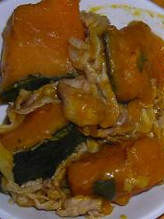 かぼちゃと豚肉の煮物-レシピのメイン写真