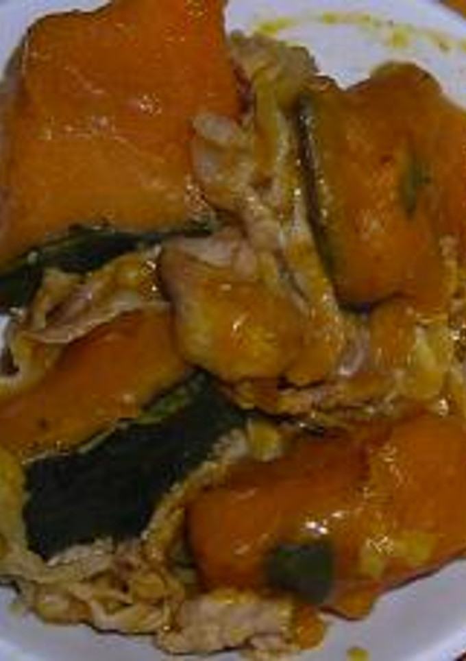 かぼちゃと豚肉の煮物-レシピのメイン写真