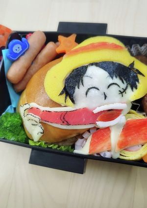 ワンピース、ルフィ〜キャラ弁-レシピのメイン写真