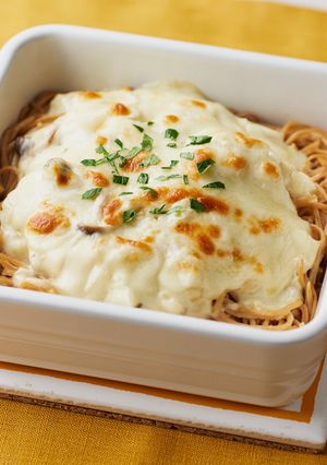 大豆麺アレンジ★きのこの麺グラタン-レシピのメイン写真