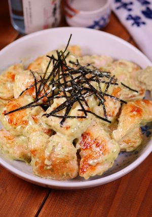鶏むね肉の和風バジルマヨネーズ和え-レシピのメイン写真