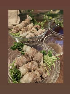 レンジで豆苗の豚肉巻き☆簡単旨タレレシピ-レシピのメイン写真