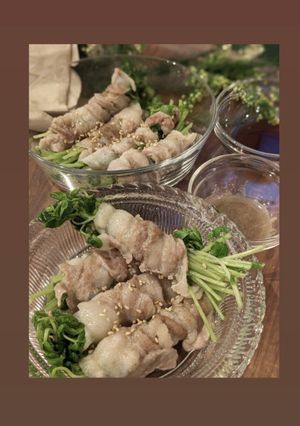 レンジで豆苗の豚肉巻き☆簡単旨タレレシピ-レシピのメイン写真
