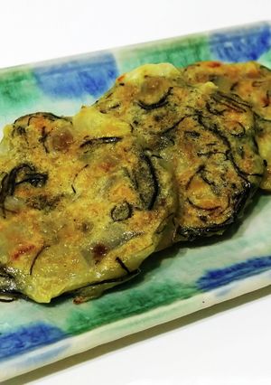 シャキシャキ玉ねぎと生もずくのチヂミ♪-レシピのメイン写真