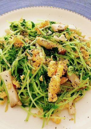 豆苗、エリンギ、卵の簡単炒め-レシピのメイン写真