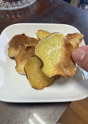 カリカリっ食感　ノンオイルおさつチップス-レシピのメイン写真