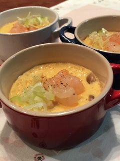 エビのせ中華風茶碗蒸し-レシピのメイン写真