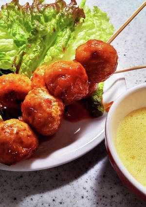 筍と鶏団子の泡立て卵ソース-レシピのメイン写真