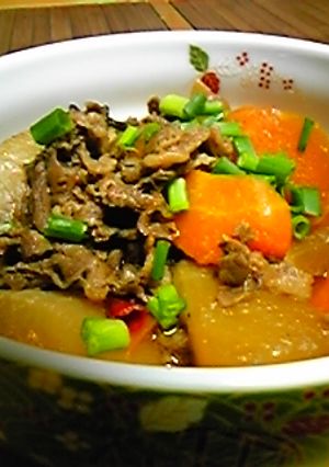 圧力鍋で大根・人参・牛肉の煮物-レシピのメイン写真