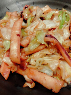 イカとキャベツのマヨしょうゆ炒め-レシピのメイン写真