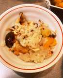 炊飯器で秋のお手軽鶏五目おこわ。