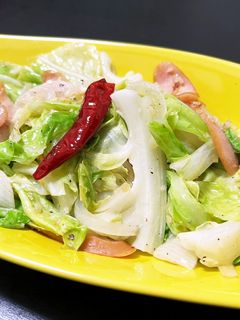 ペペロンチーノ風春キャベツ炒め-レシピのメイン写真