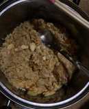 残りの松山揚げと冷凍唐揚げズボラ親子丼2