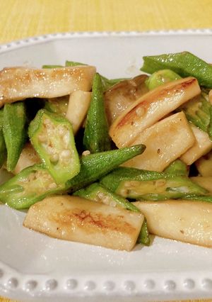 オクラとエリンギのオイスターマヨ炒め-レシピのメイン写真