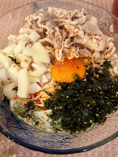 ピリ辛豚バラガッツリそうめん♡晩酌のお供-レシピのメイン写真