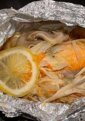フライパンで作る鮭の包み焼き-レシピのメイン写真