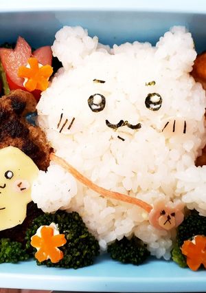 ちいかわ&ｶﾌﾞﾄﾑｼ　キャラ弁　覚書-レシピのメイン写真