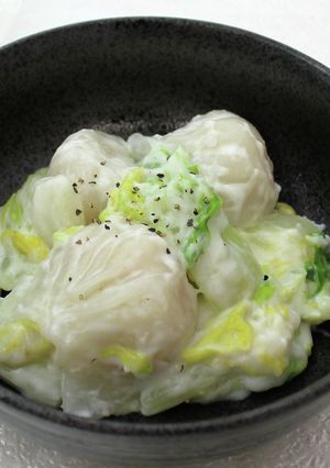 えび水餃子と白菜のクリーム煮-レシピのメイン写真