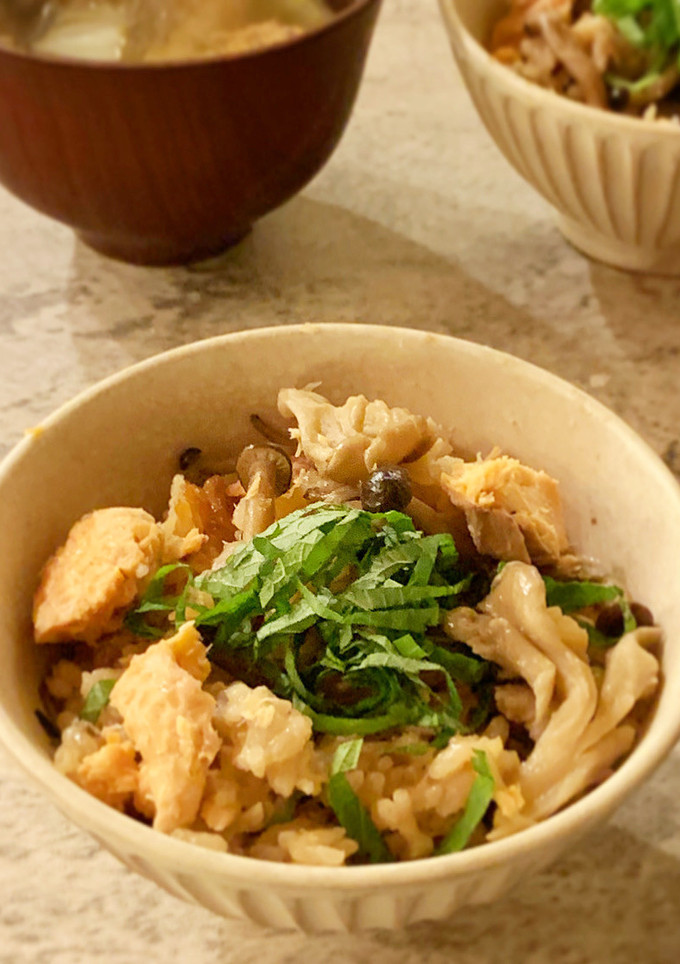鮭ときのこの炊き込みご飯-レシピのメイン写真