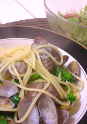 菜の花とあさりのスパゲッティ-レシピのメイン写真