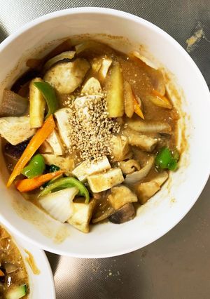 根菜たっぷりオイ肉じゃが味温野菜サラダ-レシピのメイン写真