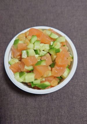 サーモン＆きゅうり-レシピのメイン写真