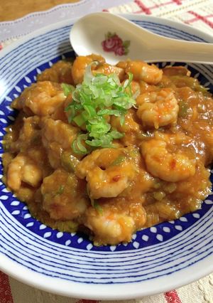 長ネギたっぷりdeエビチリ風♪-レシピのメイン写真