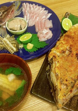 八角 トクビレの捌き方 刺身 軍艦焼き-レシピのメイン写真