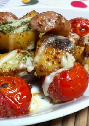 新じゃがとトマトのマヨマスタード焼き-レシピのメイン写真