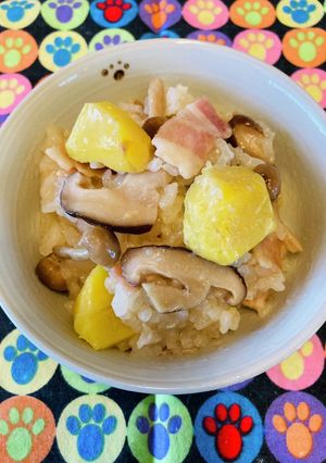 栗ときのこの＼柔らかめ注意／炊き込みご飯-レシピのメイン写真