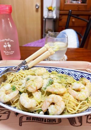 アボカドと海老のマヨパスタ-レシピのメイン写真