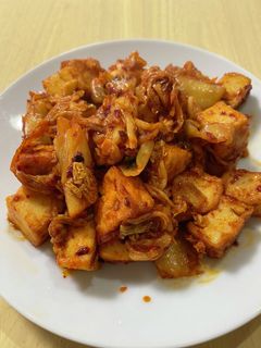 簡単5分!厚揚げキムチ炒め-レシピのメイン写真