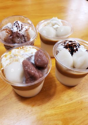 意外と簡単！白玉入り牛乳プリンのパフェ♪-レシピのメイン写真