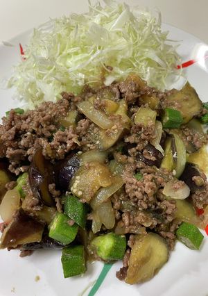 ナスとオクラの麻婆風-レシピのメイン写真