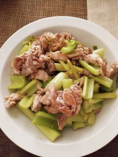 豚コマとセロリ炒め\(^o^)/-レシピのメイン写真