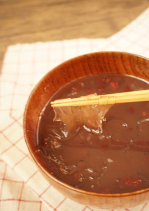 ライスペーパーの葛切りぜんざい風-レシピのメイン写真