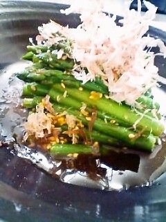 アスパラの卵黄ゴマ和え-レシピのメイン写真