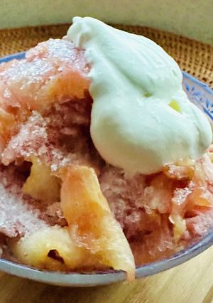 無花果コンポート削り氷♪-レシピのメイン写真