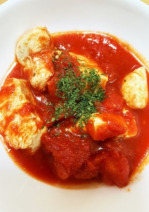 切って煮るだけ！鶏胸肉のトマトソテー-レシピのメイン写真