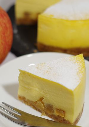 キャラメルりんごチーズケーキ　-レシピのメイン写真
