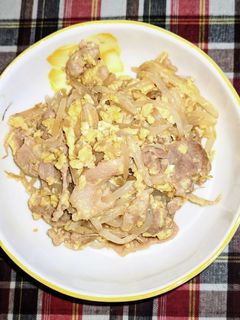 簡単で美味しい 豚もやし炒めの卵とじ-レシピのメイン写真
