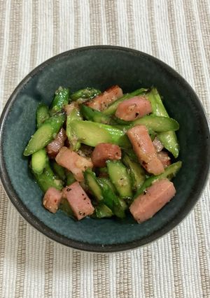 アスパラベーコンの塩こうじ炒め-レシピのメイン写真